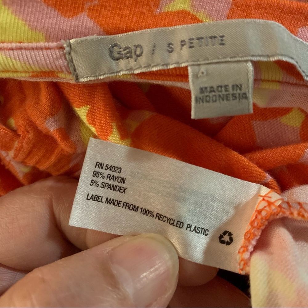 Gap Lava Orange Sleeveless Maxi Dress SP - Picture 8 of 9